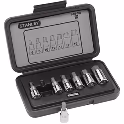 7 punte per cacciavite da 6, 8, 10, 12, 14, 17, 19 mm. Profilo Maxidrive Conforme alle norme ISO 2725 e DIN 3124. Fornito con ...