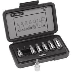 Stanley - Set di chiavi esagonali 1/2 - Set di 7 bussole per cacciavite - 6-8-10-12-14-17-19 mm 1-89-099