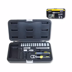 Codice: 1.94.672 Marca: STANLEY. ''Chiavi STANLEY a bussola in acciaio al cromo vanadio in valigetta da 35 pezzi. Attacco da  ...