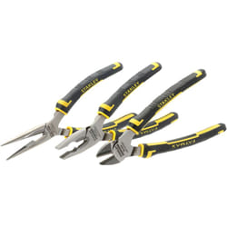 Stanley - Set di 3 pinze MaxSteel - Universale 165 mm - Fresa diagonale 165 mm - Becco dritto lungo 155 mm 4-84-488
