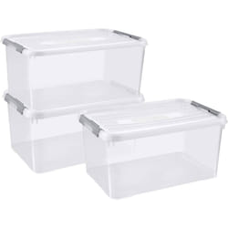 240679 Scatola in plastica handy chiusa, impilabile (l x a x p) 400 x 290 x 600 mm Trasparente 3 pz. - Curver