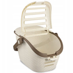 Curver - curva Cestino da trasporto, Avorio, Pet rattan, 53,3x38,7x33,3 cm