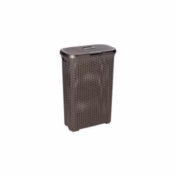 193009 - Cesto per biancheria Natural Style, con coperchio configurabile, 40 l, colore cioccolato - Curver
