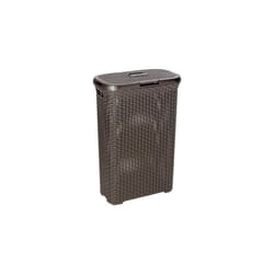 193009 - Cesto per biancheria Natural Style, con coperchio configurabile, 40 l, colore cioccolato - Curver