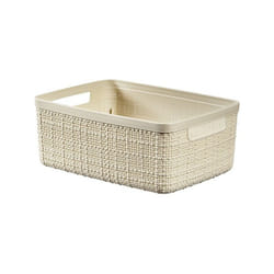 Curver - Contenitore jute medium basket bianco cm26.5x20x10.5h