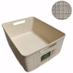 - Contenitore Jute - Marca Curver - Colore bianco sporco - Dimensioni 35x27xh24 Contenitore Curver Jute colore bianco sporco, ...