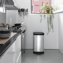 Pattumiera a Pedale Deco 50 l Argento Curver