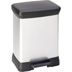 Deco Bin 240642 Bidone della spazzatura 30 l (l x a x p) 390 x 510 x 290 mm Argento, Nero 1 pz. - Curver