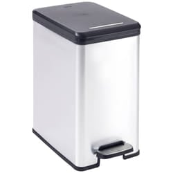 Deco Bin 240639 Bidone della spazzatura 25 l (l x a x p) 250 x 450 x 420 mm Argento, Nero 1 pz. - Curver