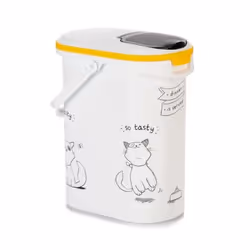 Curver 412042, Contenitore per la conservazione del cibo per animali domestici, Plastica, Bianco, Giallo, Monocromatico, 10 L ...