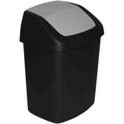 03985-y09 – 00 Pattumiera con Coperchio Girevole plastica Nero/Grigio 30,6 x 24,8 x 41,8 cm 15 l - Curver