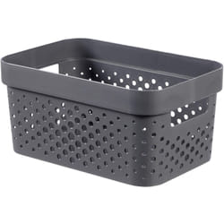 Curver - Juliet Infinity Cestino perforato in plastica riciclata, 4,5 litri, grigio scuro