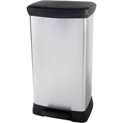 Deco bin metalics 254620 Bidone della spazzatura 46 l (l x a x p) 407 x 749 x 307 mm Argento, Nero 1 pz. - Curver