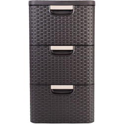 Curver - Torre portaoggetti in effetto rattan 3 cassetti x 14 l My Style