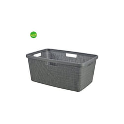 Curver - Cesta biancheria Keter jute antracite 59 x 39 x 26 cm lt.46