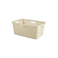Curver - Portabiancheria jute basket bianco cm50x39x25h