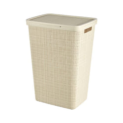 Portabiancheria jute laundry hamper bianco cm43x34x60