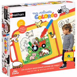 Nathan Coloréo Nomade, Libro da colorare per bambini, 2 anno/i, Tessuto, Multicolore