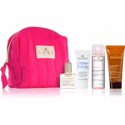 Tutto per una pelle dall’aspetto meraviglioso in un’unica confezione. Il set di cosmetici Nuxe Travel Kit contiene non uno, m ...