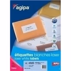 Agipa White Laser 100 A4 70 x 42, Bianco, A4, 21 fogli, 70 mm, 42 mm, 2100 pz