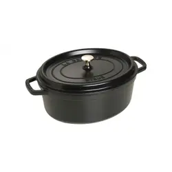 Staub La Cocotte Gryta 29 cm, Oval, Svart, Gjutjärn