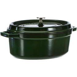 Staub - Casseruola/Cocotte in Ghisa, Ovale 29 cm, 4.25 Litri, Verde (Basilico)