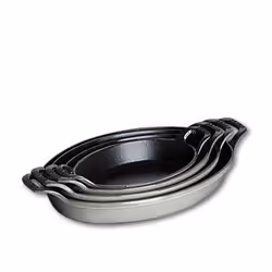 Staub Dish, Ovale, Ghisa, Grigio, 0,7 L, 210 mm, 1 kg