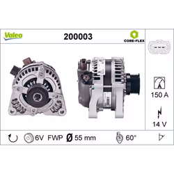 Alternatore trifase VALEO 200003 - Vista aggiuntiva 4