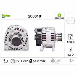 Alternatore trifase VALEO 200010 - Vista aggiuntiva 4