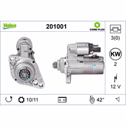 Motorino di avviamento VALEO 201001 - Vista aggiuntiva 4