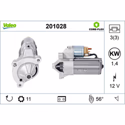 Motorino di avviamento VALEO 201028 - Vista aggiuntiva 4