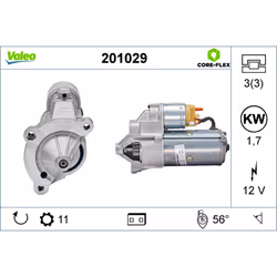Motorino di avviamento VALEO 201029 - Vista aggiuntiva 4