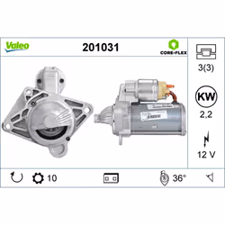Motorino di avviamento VALEO 201031 - Vista aggiuntiva 4