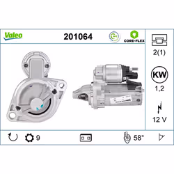 Motorino di avviamento VALEO 201064 - Vista aggiuntiva 4