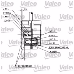 Interruttore del piantone dello sterzo VALEO 251154 - Vista aggiuntiva 4