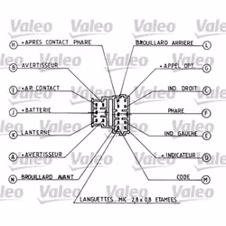 Interruttore del piantone dello sterzo VALEO 251281 - Vista aggiuntiva 4
