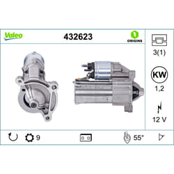 Motorino di avviamento VALEO 432623