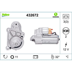 Motorino di avviamento VALEO 432672