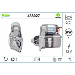 Motorino di avviamento VALEO ORIGINS NEW VALEO 438027