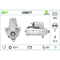 Motorino di avviamento VALEO ORIGINS NEW VALEO 438077