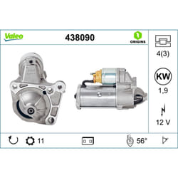 Motorino di avviamento VALEO ORIGINS NEW VALEO 438090