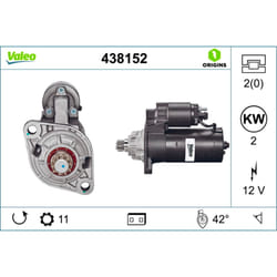 Motorino di avviamento VALEO ORIGINS NEW VALEO 438152