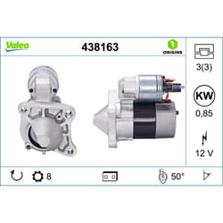 Motorino di avviamento VALEO 438163