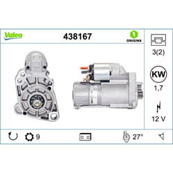 Motorino di avviamento VALEO ORIGINS NEW VALEO 438167