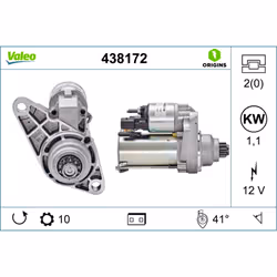 Motorino di avviamento VALEO 438172