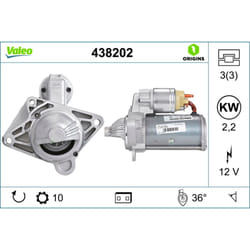 Motorino di avviamento VALEO 438202