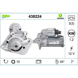 Motorino di avviamento VALEO 438224