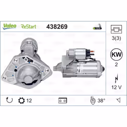 Equipaggiamento veicolo: per veicoli con funzione di start-stop. Indice: VAL438269. Morsetto: NO. Numero del Produttore: 4382 ...