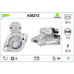 Motorino di avviamento VALEO ORIGINS NEW VALEO 438272