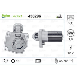 Motorino di avviamento VALEO ORIGINS NEW STOP&START VALEO 438296